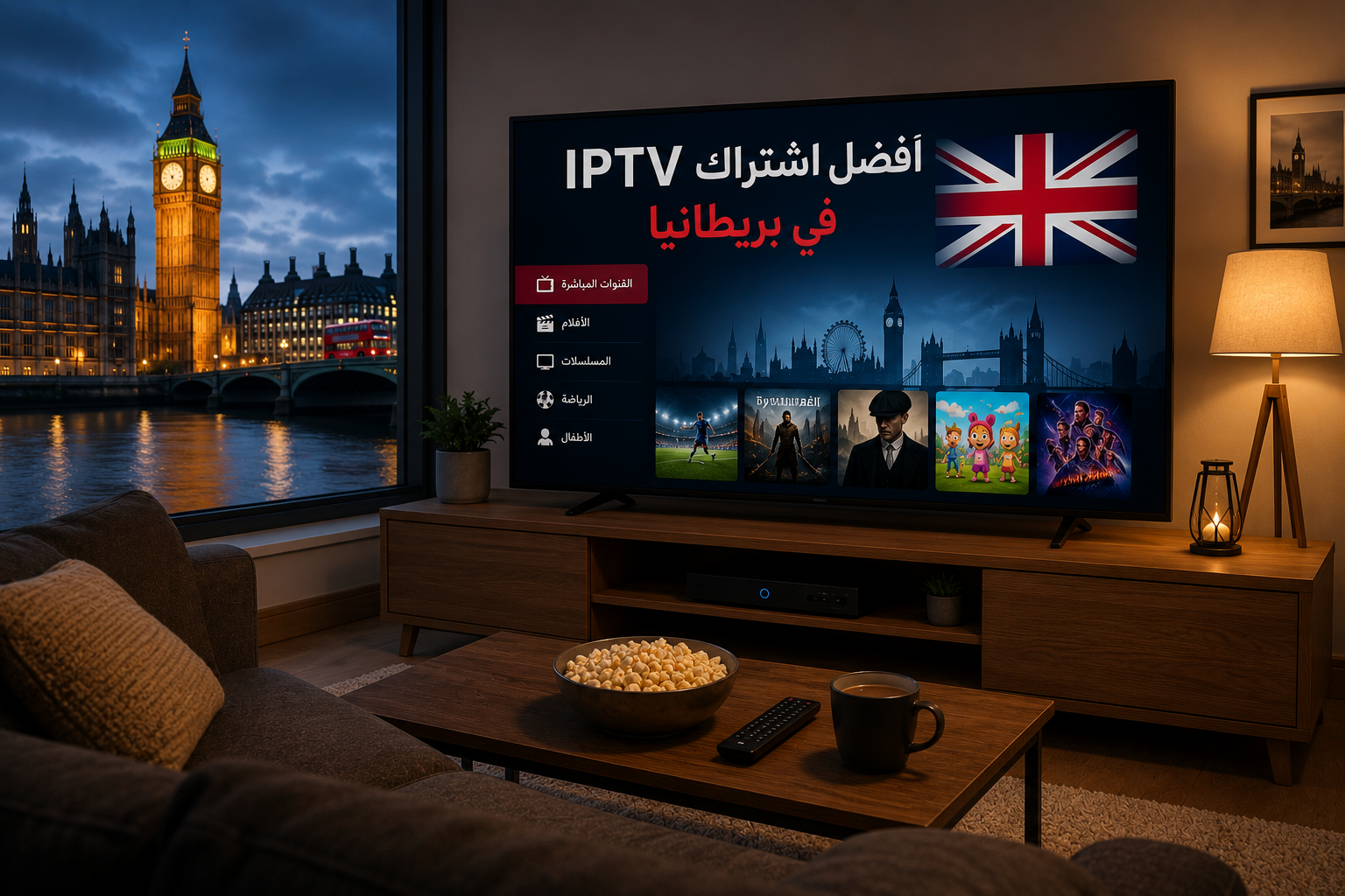 أفضل اشتراك IPTV في بريطانيا
